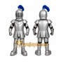 Armored Knight Mascot Costume with Custom Logo