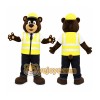 Brown Bear Mascot Costume with Custom Logo