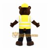 Brown Bear Mascot Costume with Custom Logo