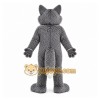 Gray Wolf Mascot Costume with Custom Logo Gray Wolf Mascot Costume with Custom Logo