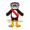 Brown Owl Mascot Costume with Custom Logo Brown Owl Mascot Costume with Custom Logo