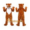 Orange Tiger Mascot Costume with Custom Logo