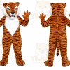 Orange Tiger Mascot Costume with Custom Logo
