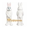 White Rabbit Mascot Costume with Custom Logo White Rabbit Mascot Costume with Custom Logo