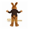 Brown Rabbit Mascot Costume with Custom Logo Brown Rabbit Mascot Costume with Custom Logo