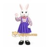White Rabbit Mascot Costume with Custom Logo White Rabbit Mascot Costume with Custom Logo