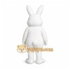 White Rabbit Mascot Costume with Custom Logo White Rabbit Mascot Costume with Custom Logo