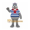 Gray Seal Mascot Costume with Custom Logo Gray Seal Mascot Costume with Custom Logo