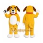 Yellow Dog Mascot Costume with Custom Logo