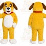 Yellow Dog Mascot Costume with Custom Logo