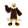 Brown Eagle Mascot Costume with Custom Logo