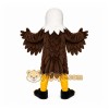 Brown Eagle Mascot Costume with Custom Logo