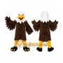 Brown Eagle Mascot Costume with Custom Logo