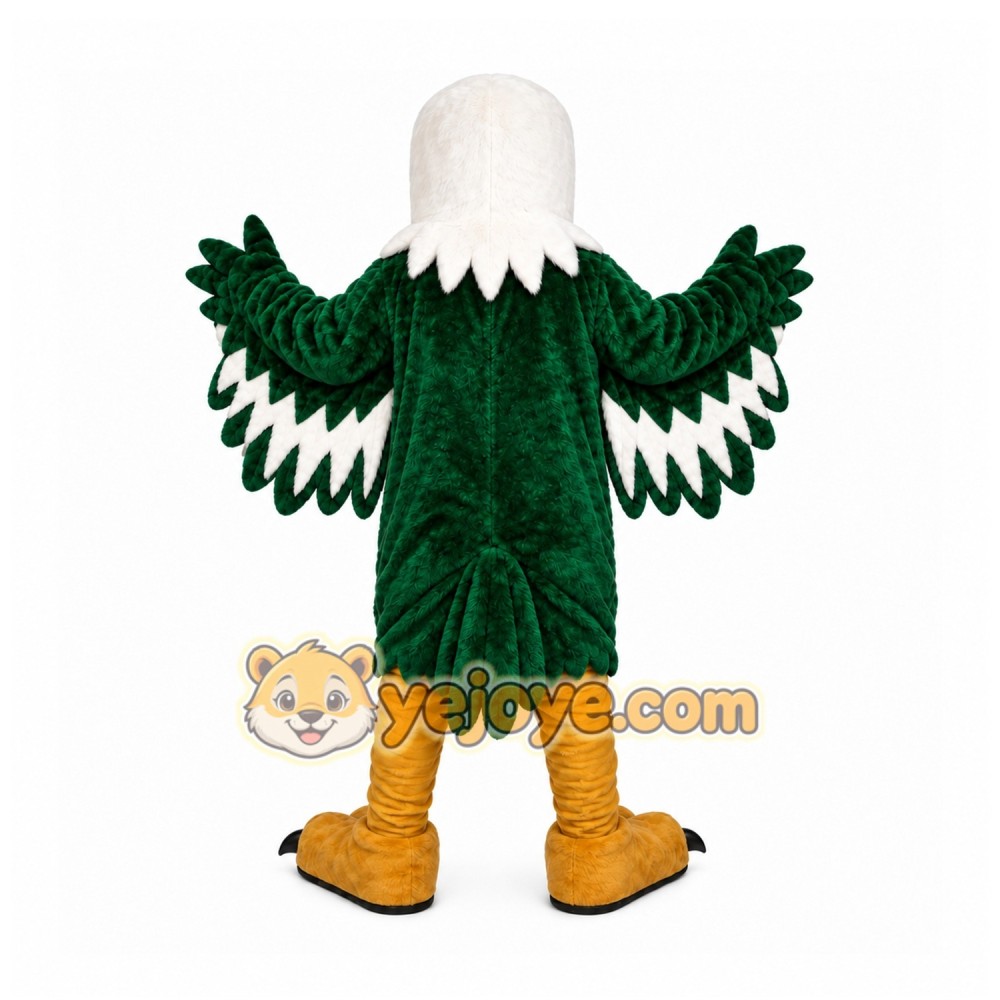 Green Eagle Mascot Costume with Custom Logo Green Eagle Mascot Costume with Custom Logo
