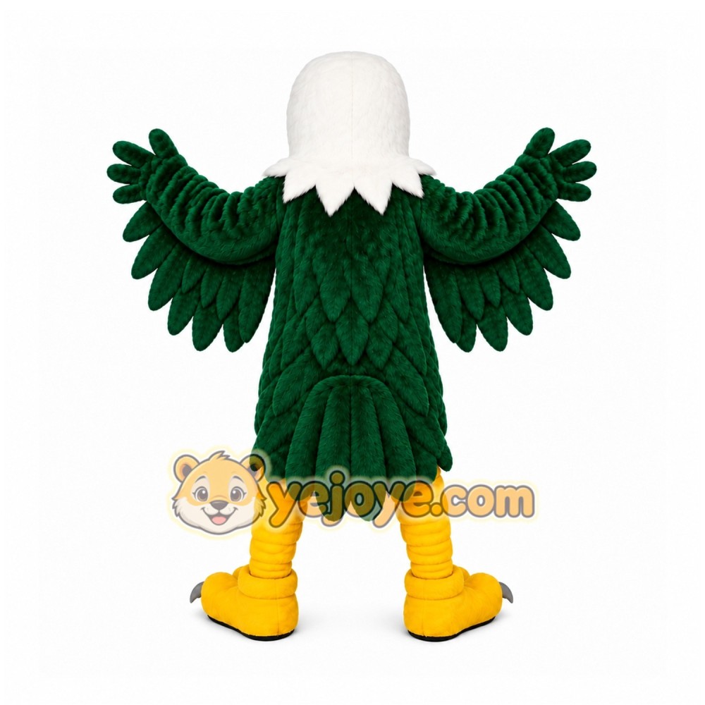 Green Eagle Mascot Costume with Custom Logo Green Eagle Mascot Costume with Custom Logo