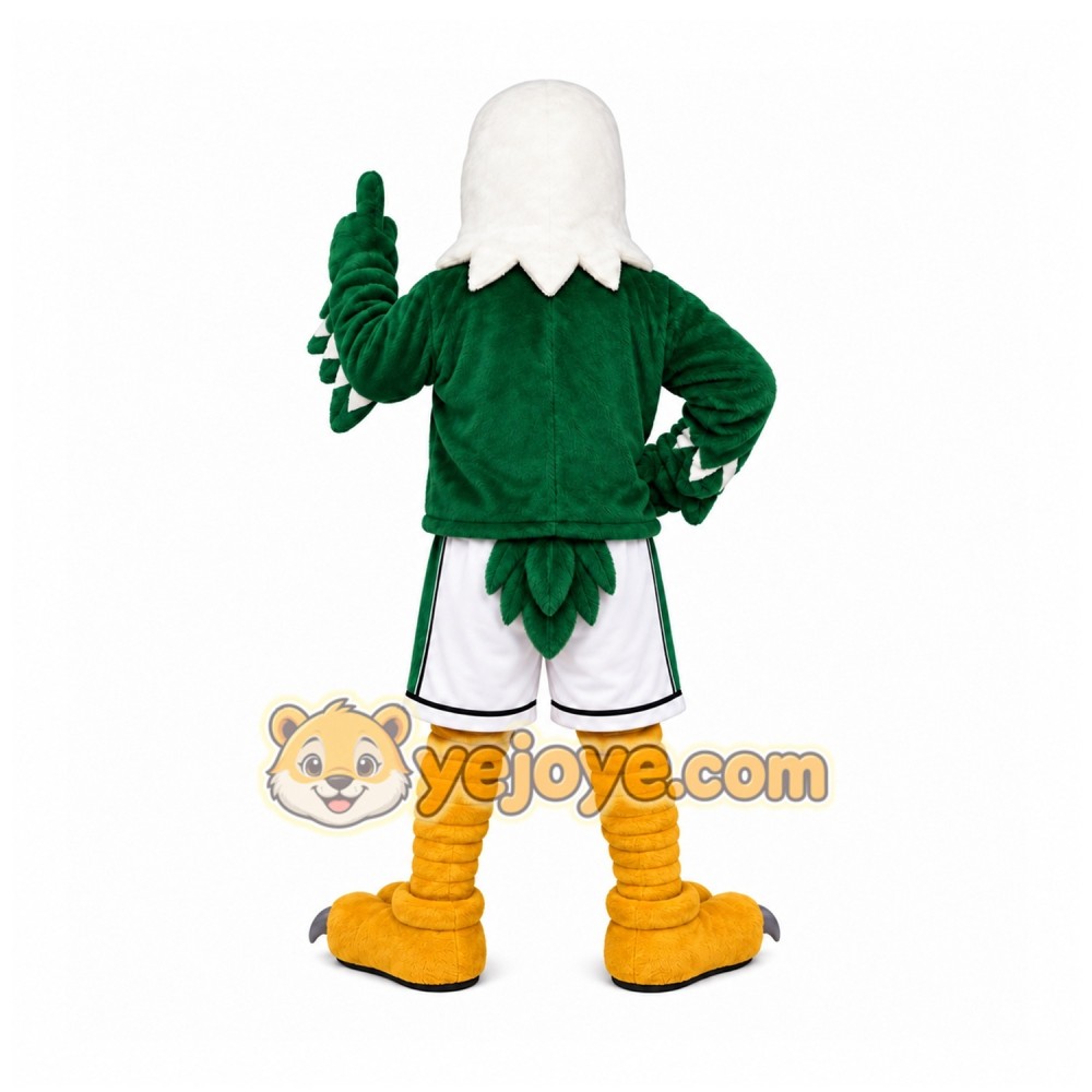 Green Eagle Mascot Costume with Custom Logo Green Eagle Mascot Costume with Custom Logo