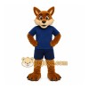 Brown Fox Mascot Costume with Custom Logo Brown Fox Mascot Costume with Custom Logo