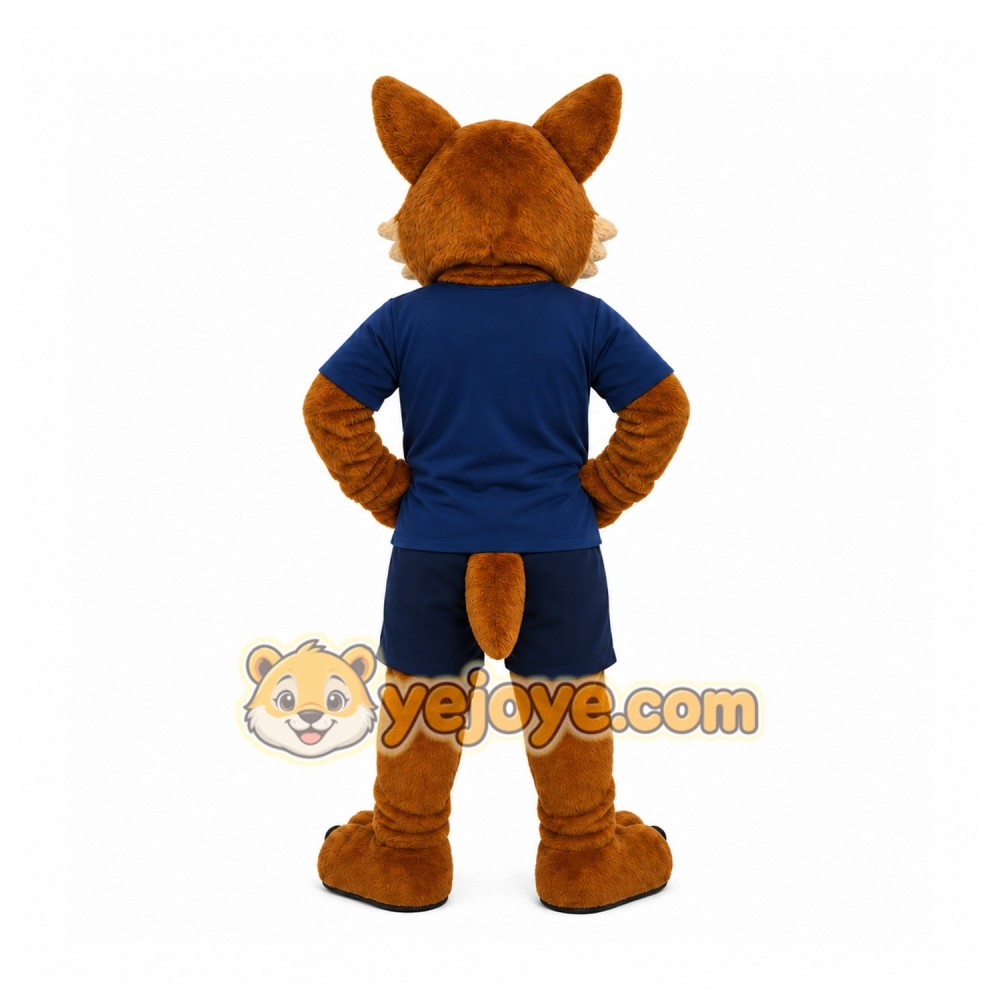 Brown Fox Mascot Costume with Custom Logo Brown Fox Mascot Costume with Custom Logo
