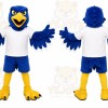 Blue Bird Mascot Costume with Custom Logo