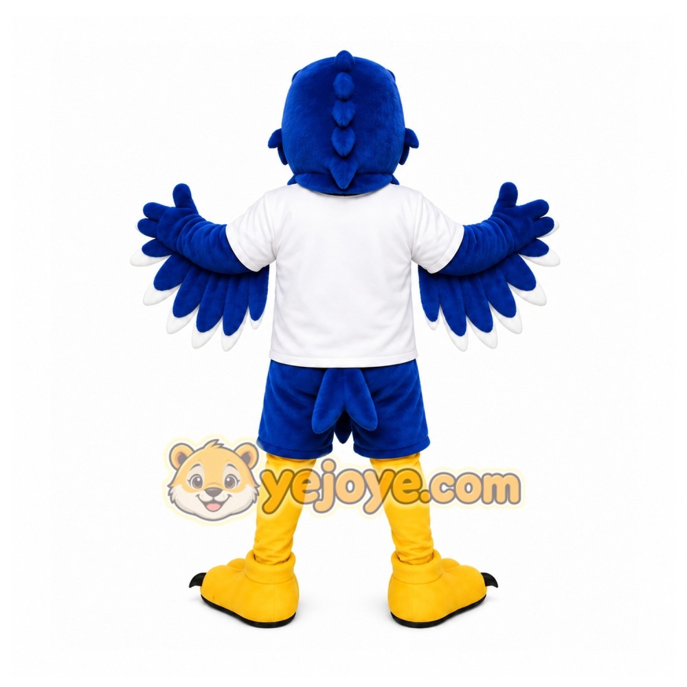 Blue Bird Mascot Costume with Custom Logo Blue Bird Mascot Costume with Custom Logo