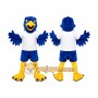 Blue Bird Mascot Costume with Custom Logo