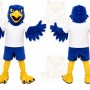 Blue Bird Mascot Costume with Custom Logo