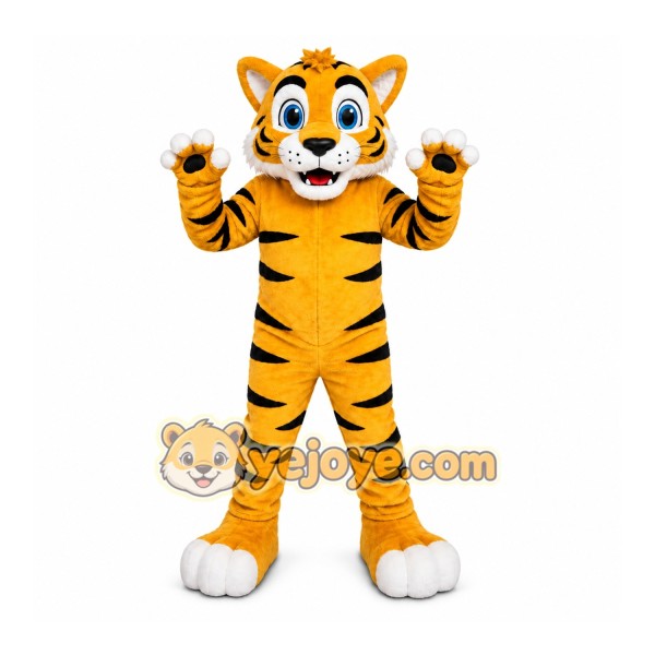 Orange Tiger Mascot Costume with Custom Logo Orange Tiger Mascot Costume with Custom Logo