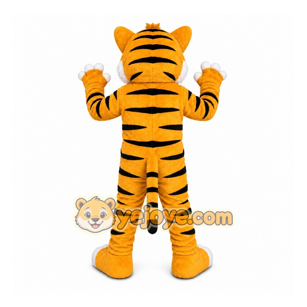 Orange Tiger Mascot Costume with Custom Logo Orange Tiger Mascot Costume with Custom Logo