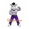 Gray Wild Boar Mascot Costume with Custom Logo