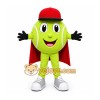 Green Superhero Mascot Costume with Custom Logo Green Superhero Mascot Costume with Custom Logo