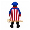 Colonial Man Mascot Costume with Custom Logo