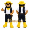 Yellow Lumberjack Mascot Costume with Custom Logo Yellow Lumberjack Mascot Costume with Custom Logo