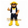 Yellow Lumberjack Mascot Costume with Custom Logo Yellow Lumberjack Mascot Costume with Custom Logo