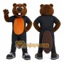 Brown Beaver Mascot Costume with Custom Logo