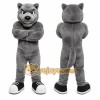 Gray Wolf Mascot Costume with Custom Logo Gray Wolf Mascot Costume with Custom Logo