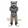Gray Wolf Mascot Costume with Custom Logo Gray Wolf Mascot Costume with Custom Logo
