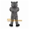 Gray Wolf Mascot Costume with Custom Logo Gray Wolf Mascot Costume with Custom Logo