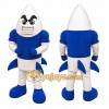 Blue Rocket Mascot Costume with Custom Logo Blue Rocket Mascot Costume with Custom Logo