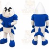Blue Shark Mascot Costume with Custom Logo