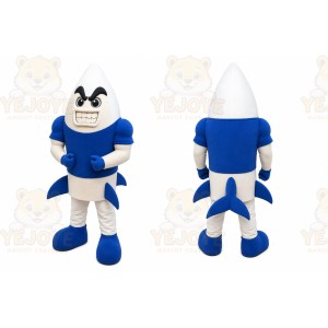 Blue Shark Mascot Costume with Custom Logo