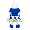 Blue Rocket Mascot Costume with Custom Logo Blue Rocket Mascot Costume with Custom Logo