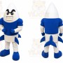 Blue Shark Mascot Costume with Custom Logo