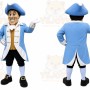 Blue Roman Warrior Mascot Costume with Custom Logo