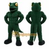 Green Lizard Mascot Costume with Custom Logo