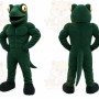 Green Frog Mascot Costume with Custom Logo