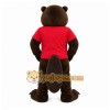 Brown Beaver Mascot Costume with Custom Logo Brown Beaver Mascot Costume with Custom Logo