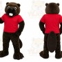 Brown Beaver Mascot Costume with Custom Logo