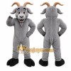 Gray Goat Mascot Costume with Custom Logo Gray Goat Mascot Costume with Custom Logo