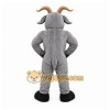 Gray Goat Mascot Costume with Custom Logo Gray Goat Mascot Costume with Custom Logo