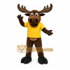 Brown Moose Mascot Costume with Custom Logo Brown Moose Mascot Costume with Custom Logo